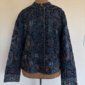 Chico's Jean Jacket. Size 2. Blue.